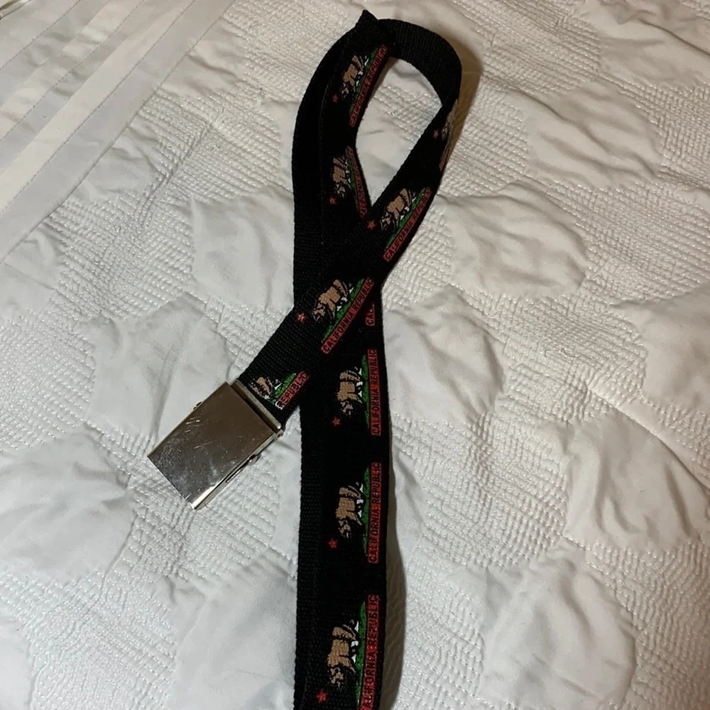 California Republic Adjustable Graphic Canvas Belt
